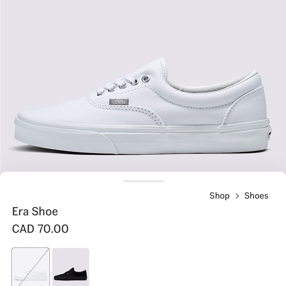 Vans Women’s/Men’s White Era Shoes